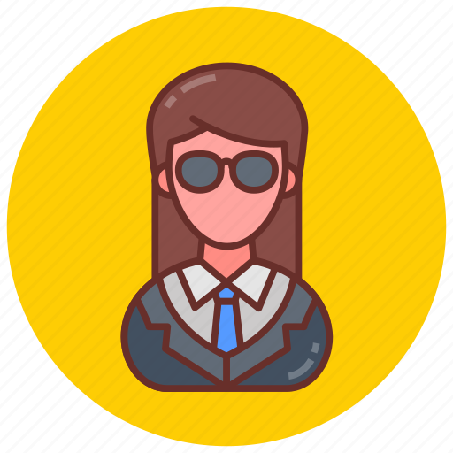 Bodyguard, female, guard, security, henchwoman, custodian, attendant icon - Download on Iconfinder