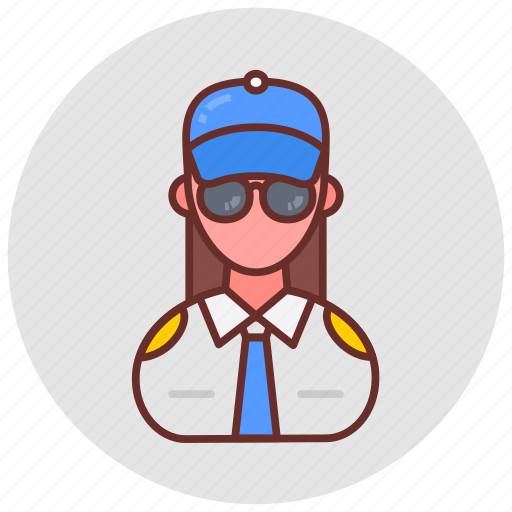 Security, guard, female, bodyguard, guardswoman, henchwoman, attendant icon - Download on Iconfinder
