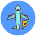 airport, police, airplane, security, flying, plane, patrol, forces
