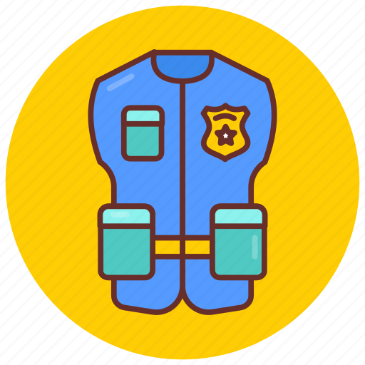 Reflective, police, vest, robe, bulletproof, jacket, singlet icon - Download on Iconfinder