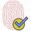 fingerprint, passed, verified, print, authentic, real, valid, veritable, thumb 