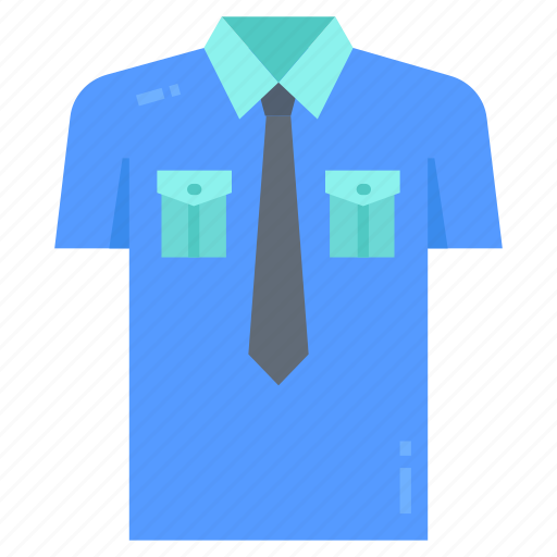 Police, uniform, dress, shirt, blue, shirtmilitary, military icon - Download on Iconfinder