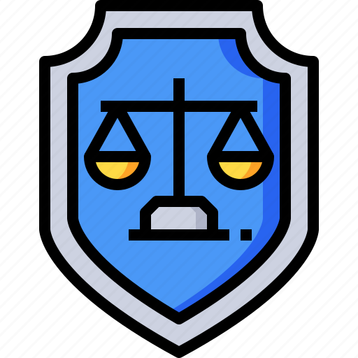 Balanced, shield, justice, badge, law icon - Download on Iconfinder