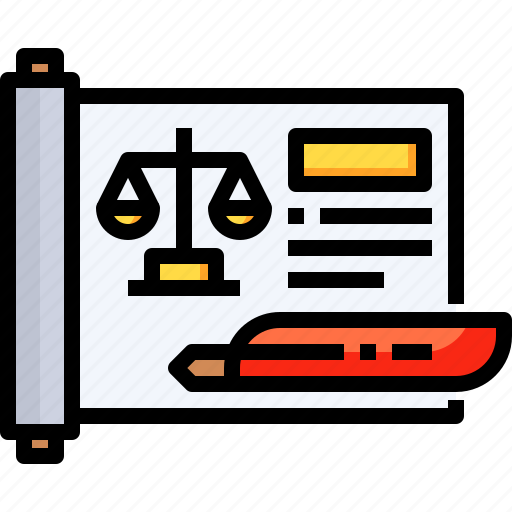 Contract, legal, document, law, justice, scale icon - Download on Iconfinder
