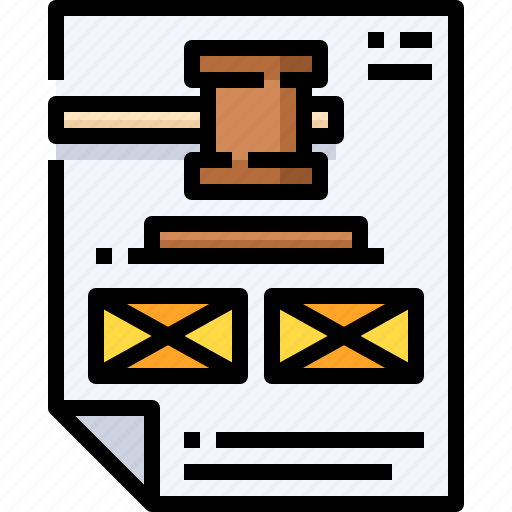 Law, hammer, judge, document, justice icon - Download on Iconfinder