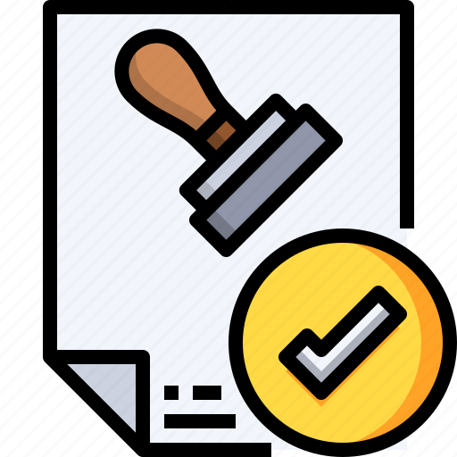 Extension, file, document, stamp, law icon - Download on Iconfinder