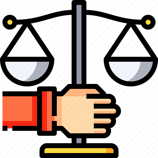 Hand, justice, balance, scale, law icon - Download on Iconfinder