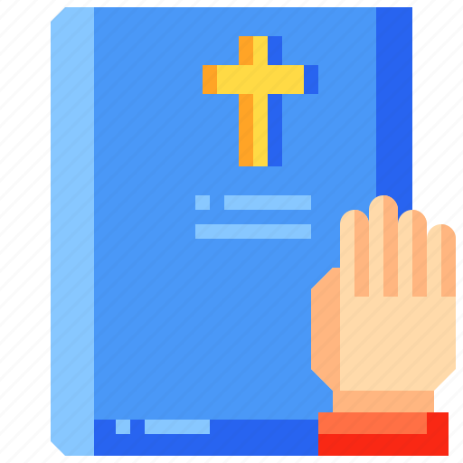 Bible, book, hand, justice, oath, law icon - Download on Iconfinder
