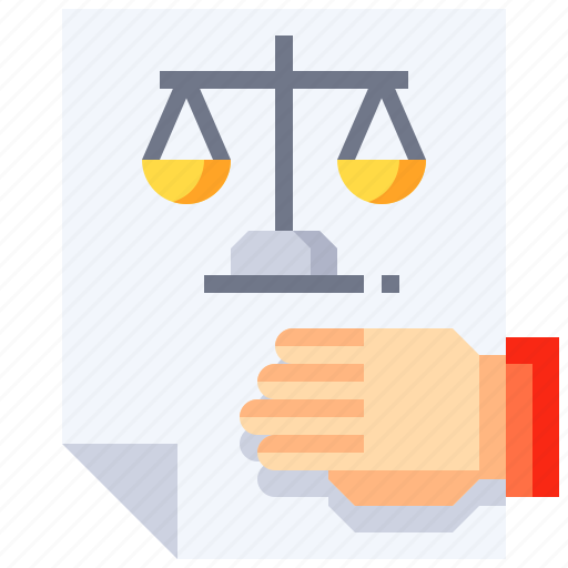 Judge, scale, hand, justice, document, law icon - Download on Iconfinder