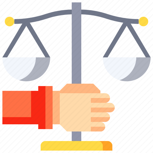Justice, law, balance, scale, hand icon - Download on Iconfinder