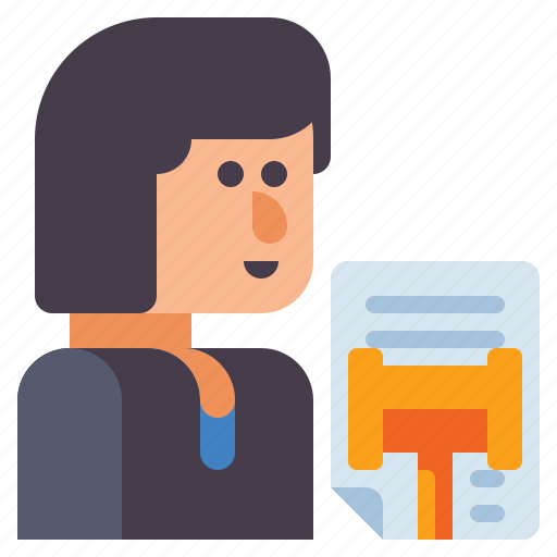 Advice, clerk, female, law icon - Download on Iconfinder