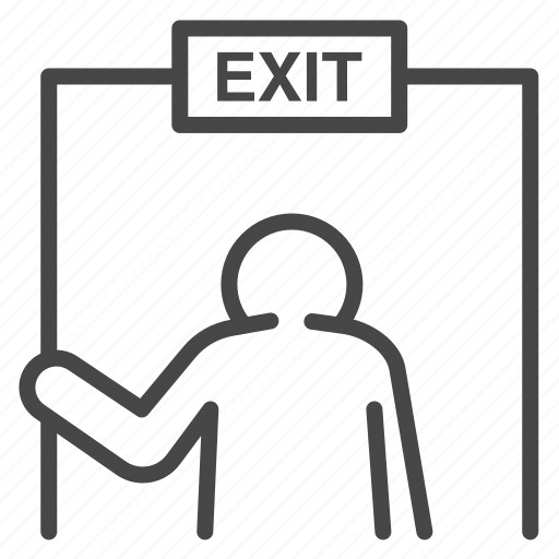 Door, exit, fired, layoff, leaving, resigned icon - Download on Iconfinder