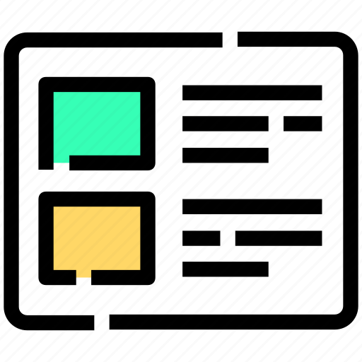 Document, grid, list, posts, wireframe icon - Download on Iconfinder
