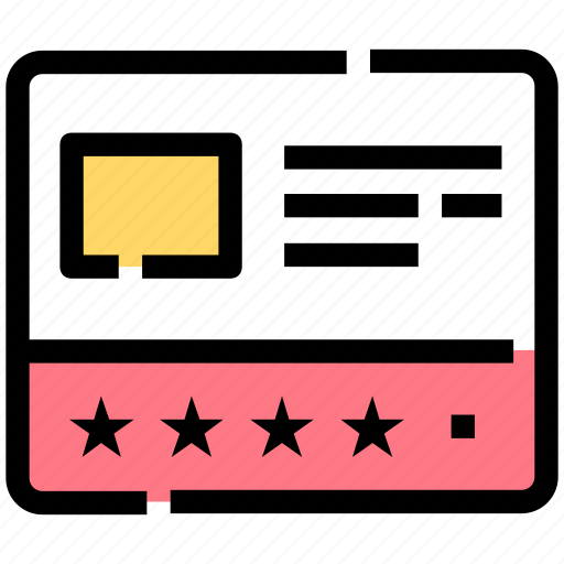 Four stars, layout, post, rate, rating icon - Download on Iconfinder