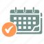 schedule, calendar, project, management, time, check, tick, event, full 