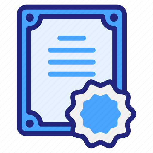 Certificate, charter, diploma, qualification, education, school, study icon - Download on Iconfinder