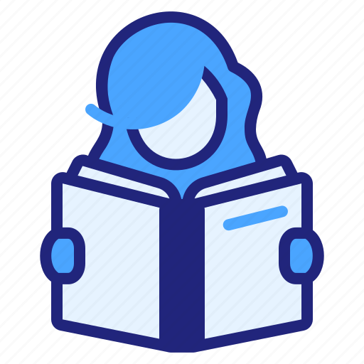Reading, avatar, read, book, study, woman, education icon - Download on Iconfinder