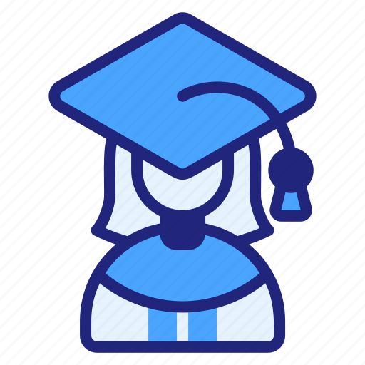 Woman, graduated, avatar, education icon - Download on Iconfinder