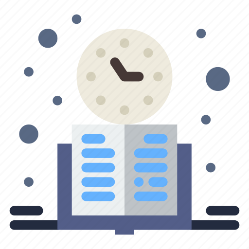 Book, clock, learning, schedule, study, time icon - Download on Iconfinder