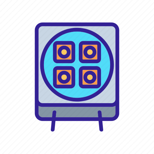 Ceiling, equipment, four, lamp, led, lights, technology icon - Download on Iconfinder
