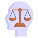 honesty, legal mind, law knowledge, balance scale, justice 