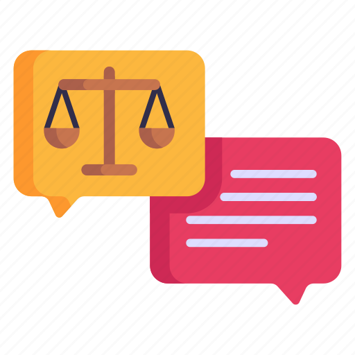 Law talk, legal talk, legal discussion, communication, messaging icon - Download on Iconfinder