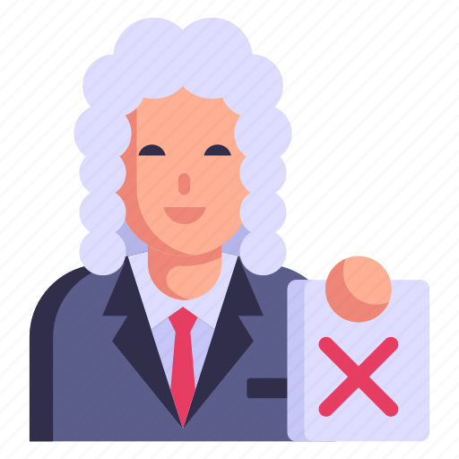 Wrong document, objection, judge, magistrate, chief justice icon - Download on Iconfinder