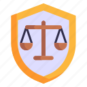 law protection, legal protection, justice scale, shield, safety