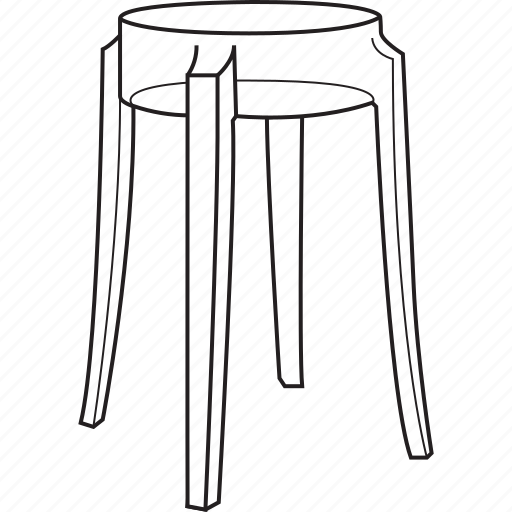 Chair, charles, furniture, ghost, line, stool, tabouret icon - Download on Iconfinder