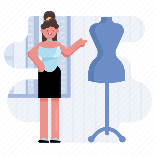 Clothing, stylist, woman, person, fashion, clothes, people illustration - Download on Iconfinder
