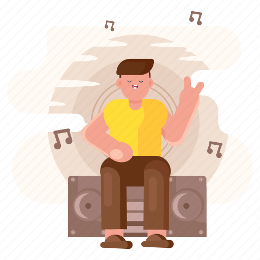 Music, man, guy, person, speaker, entertainment, media illustration - Download on Iconfinder