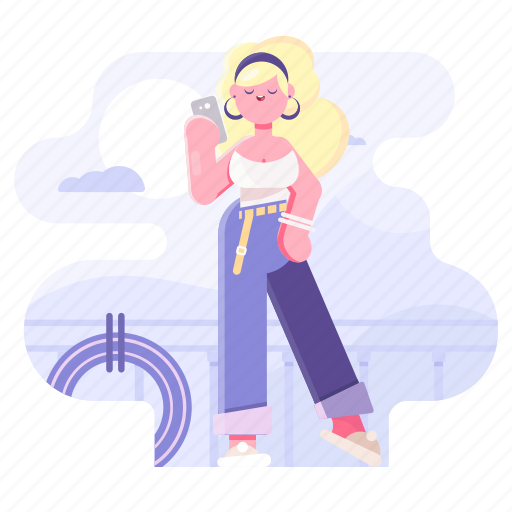 Travel, woman, girl, person, boat, ship, holiday illustration - Download on Iconfinder