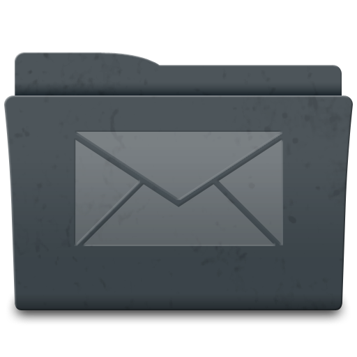 black folder letters icon png