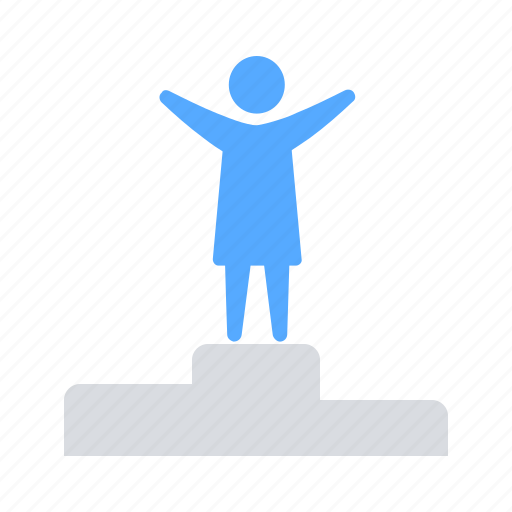 Success, winner, woman icon - Download on Iconfinder