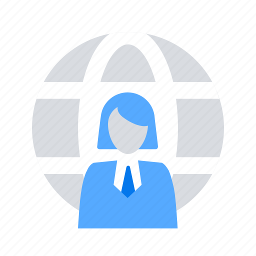 Business, global, woman icon - Download on Iconfinder