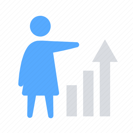 Business, growth, woman icon - Download on Iconfinder
