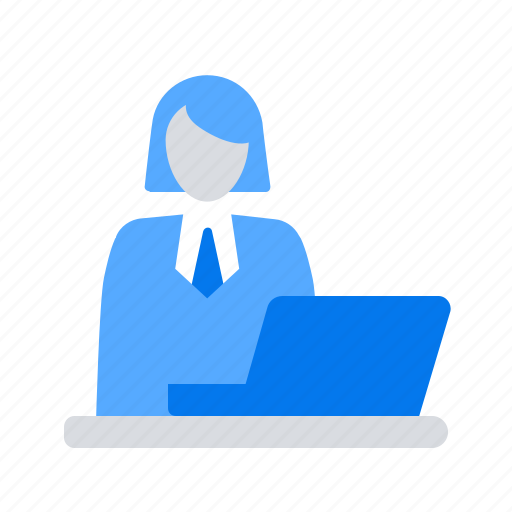 Business, laptop, woman icon - Download on Iconfinder
