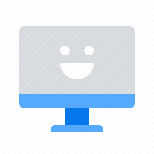 Computer, happy, smile icon - Download on Iconfinder