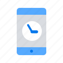 clock, mobile, time 