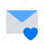 heart, mail, message 