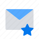 mail, message, star