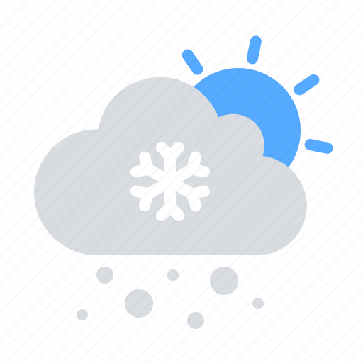 Cloud, snow, sun icon - Download on Iconfinder on Iconfinder