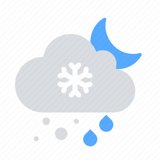 Night, rain, snow icon - Download on Iconfinder