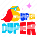 super duper, superhero costume, typography words, typography letters, lettering