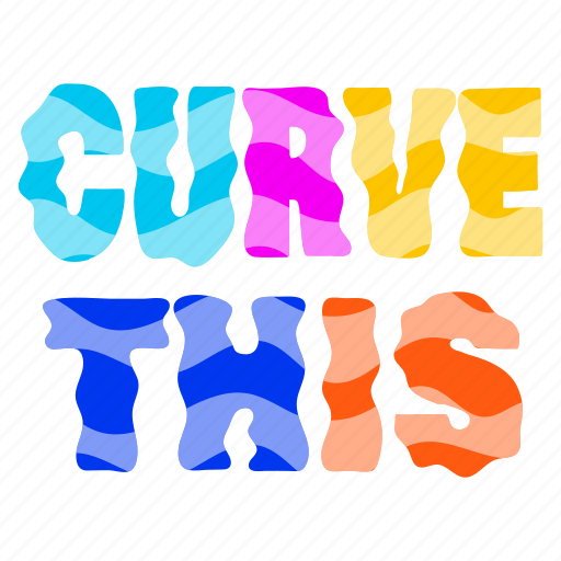 Curve this, curve word, typography words, typography letters, lettering icon - Download on Iconfinder