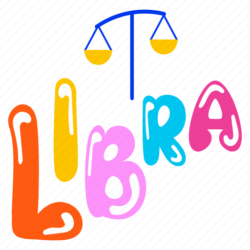 Libra sign, libra scale, libra, zodiac sign, balance scale sticker - Download on Iconfinder