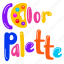 colour palette, paint palette, artist palette, palette, watercolour palette 