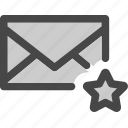 bookmark, envelope, favorite, mail, message, star 