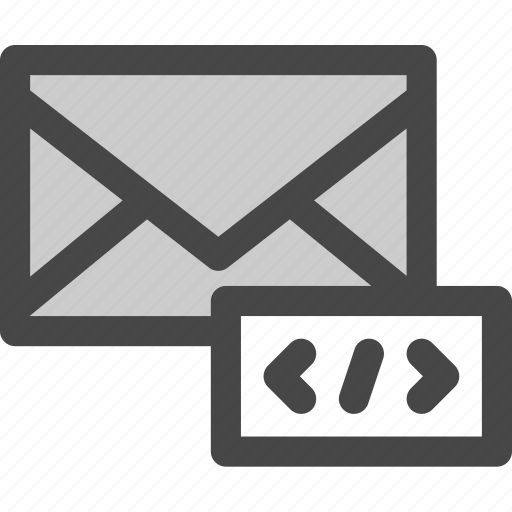 Code, envelope, internet, mail, markup, message, programming icon - Download on Iconfinder
