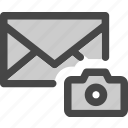 camera, envelope, image, mail, message, photo 